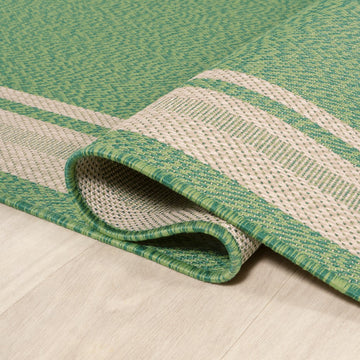 James Modern Border Stripe Indoor/outdoor Area Rug